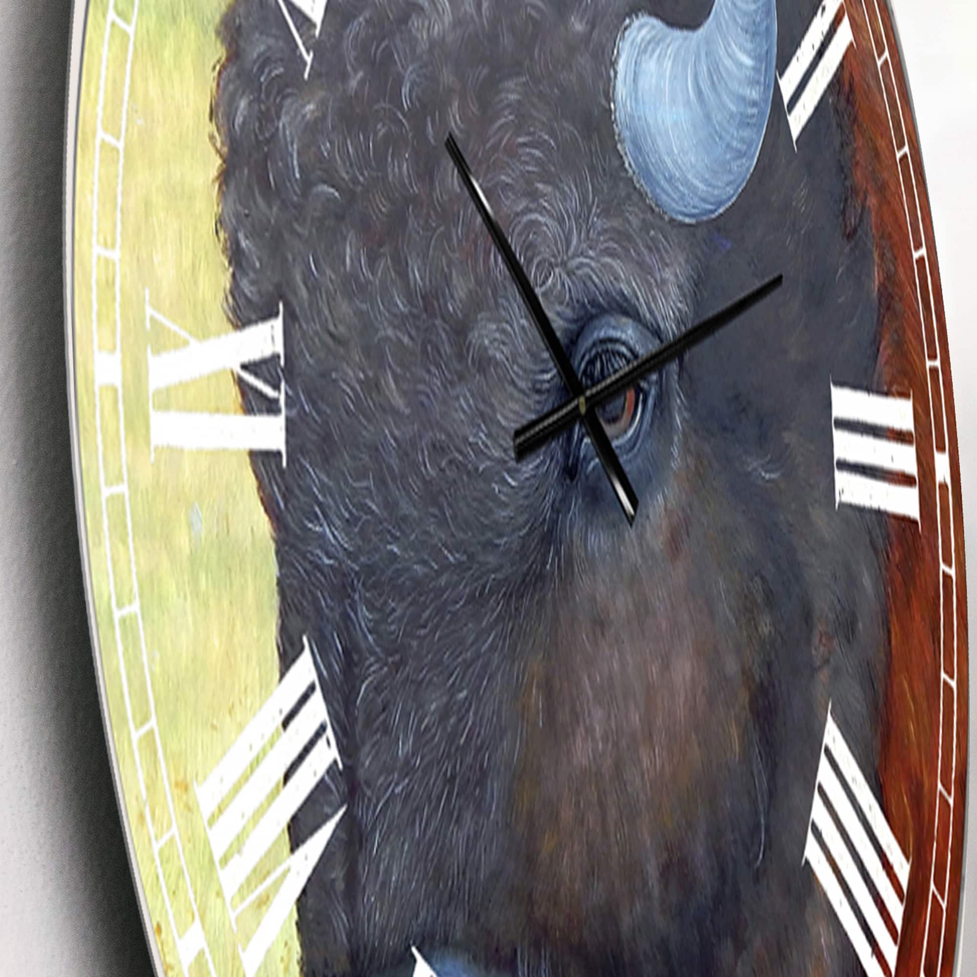 Designart 'All American Large Farmhouse Wall Clock